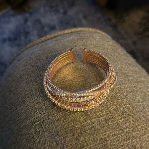 Rose gold rhinestones, only worn once